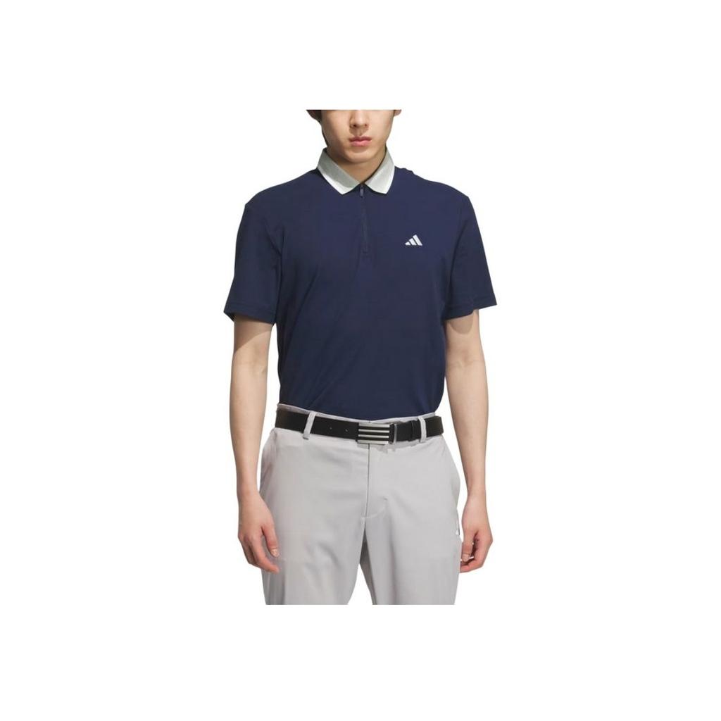 Adidas Ultimate Golf Fashion Simple Short Sleeve Polo Shirt Men Polo Shirts Navy-Blue JG1321