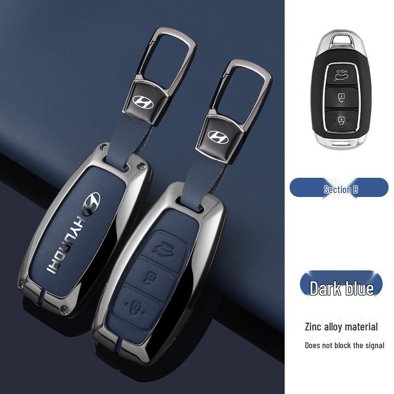 Key Cover Compatible with Beijing Hyundai Ix35, Elantra, Festa, Verna, Ix25, Santa Fe - Premium Men's Bag Case