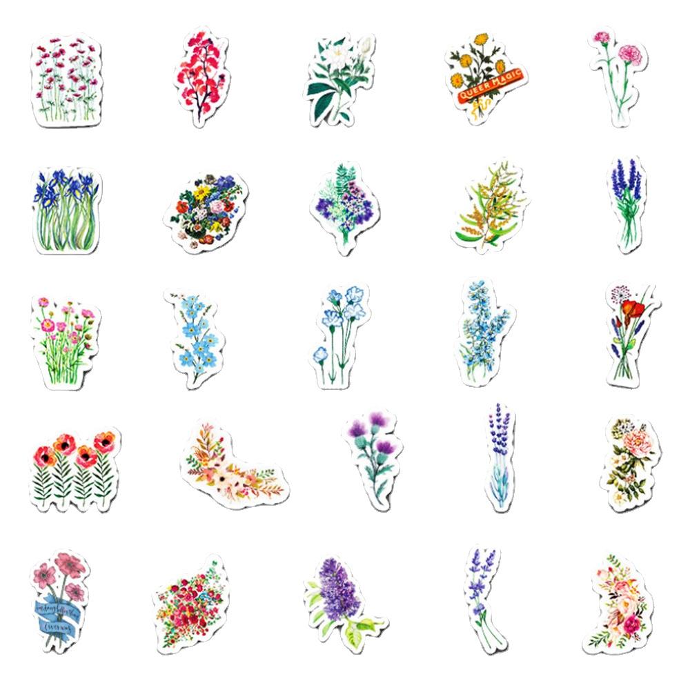 10/30/50 TK Taimed Värsked lilled Graffiti Pagas Pagas Sülearvuti Käsiraamat Kaunistus Veekindel kleebismänguasi