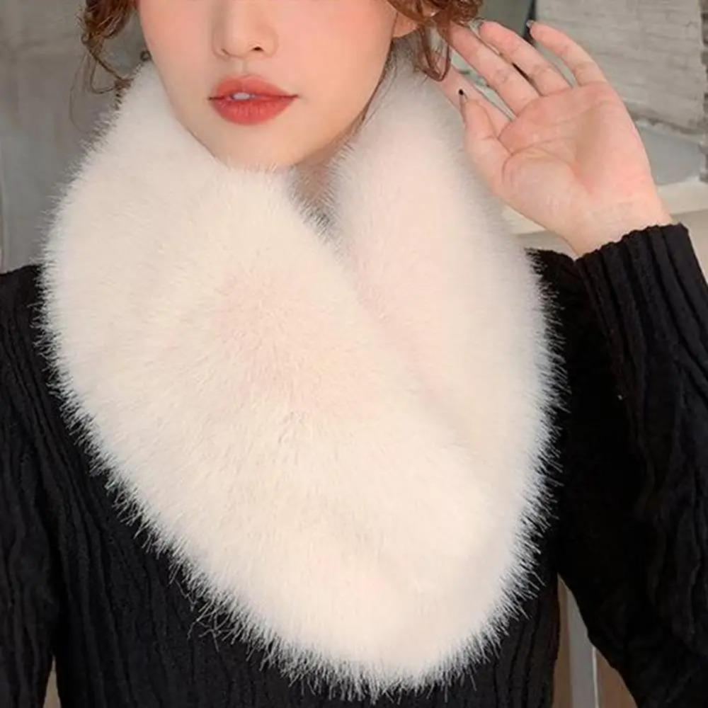 Thick Warm Double Sided Scarf Windproof Fur Collar Trim Winter Neck Wrap Winter Neck Protection