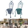Planter Decoration Iron Plant Basket Shabby Metal Flower Holder Pot Stand for Indoor Outdoor Home Farmhouse