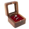 Compact Wood Rings Box Sturdy Rings Case for Engagement Portable Wood Ring Box for Wedding and Proposal Keepsakes