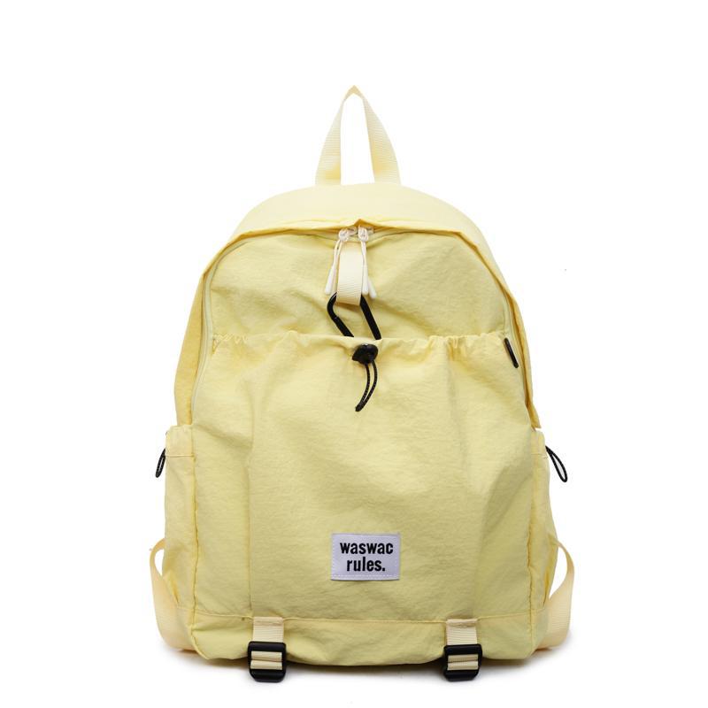 Schoolbag Canvas Backpack Women's Large Capacity Casual Korean Edition Student Class School Bag Simple Trend Mountaineering Bag Travel Backpack