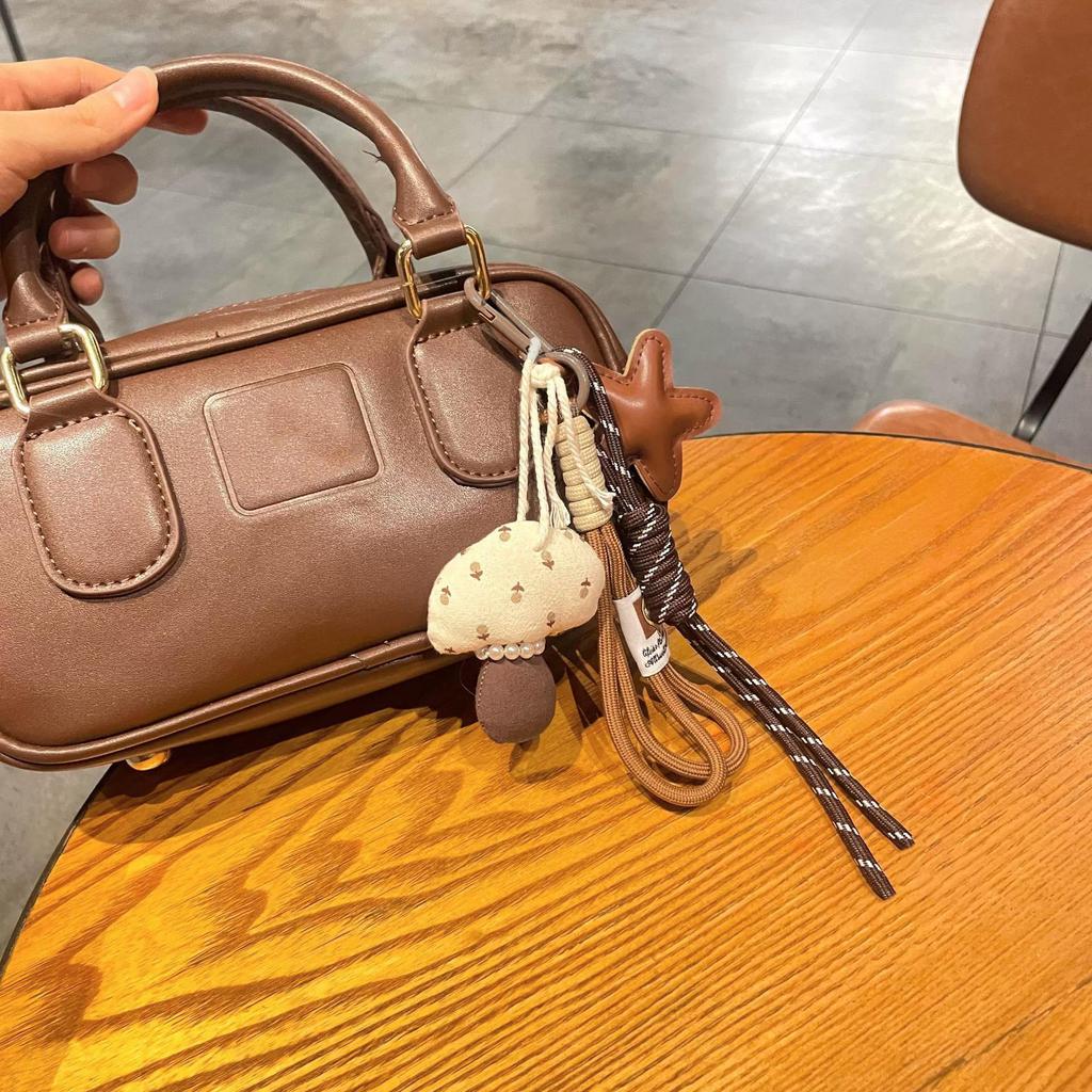 Maillard Style Star Mushroom Handbag Pendant Beautiful Hanging Rope Bag Decoration Super Cute And Fashionable Bag Accessory