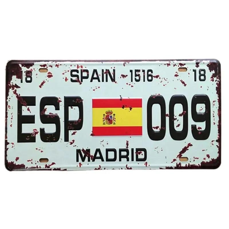 China Korea Vintage Tin Plate, Metal Sign, Route 66, Retro Plauqe HK, Decorative Painting Gifts for Car,12x6 Inch,FBA-007