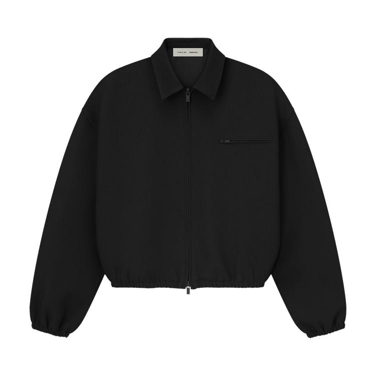 Fear of God Essentials Bonded Canvas Jacket Jet Black Men Outerwear 202SP258060F