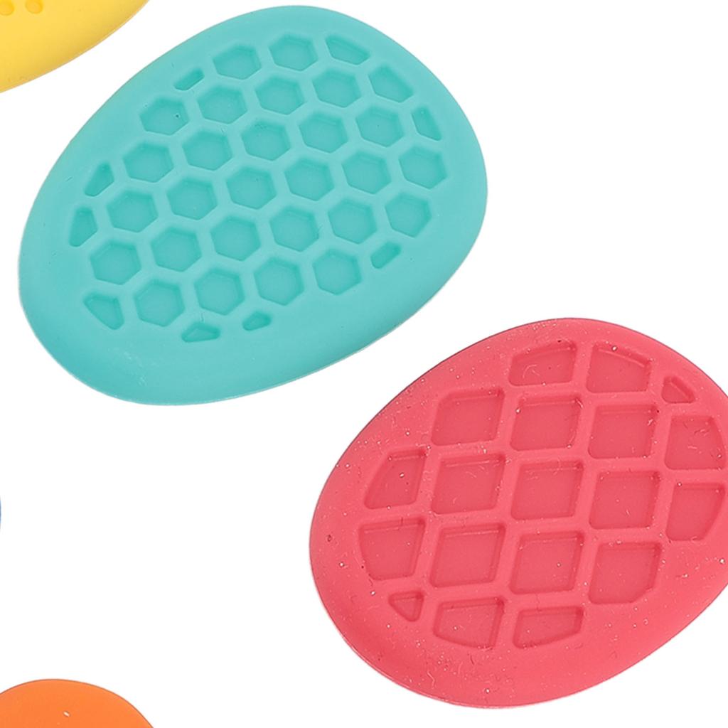 6 Pcs Textured Sensory Stones Silicone Different Patterns Soft Touch Sensory Stones for Boys Girls
