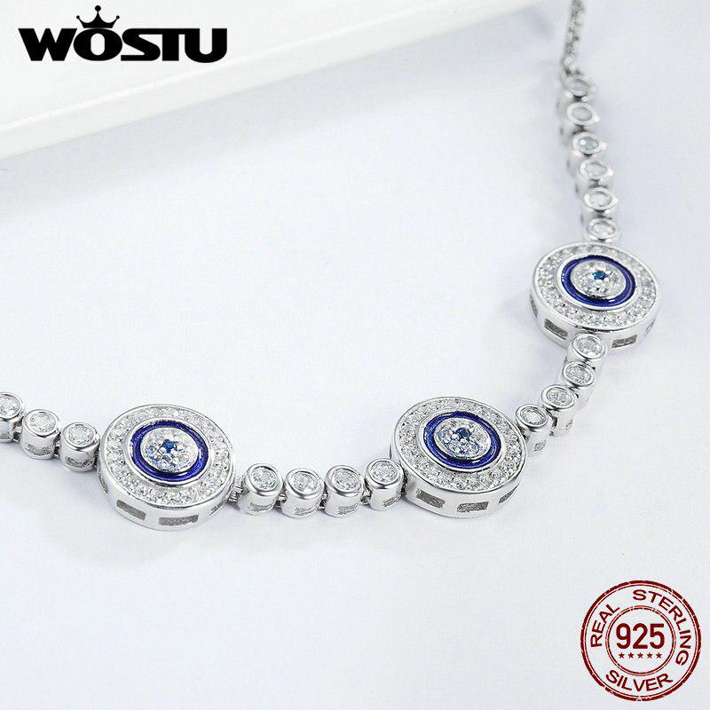 WOSTU Top Sale Brand Luxury 100% 925 Sterling Silver Samsara Eye Bracelet