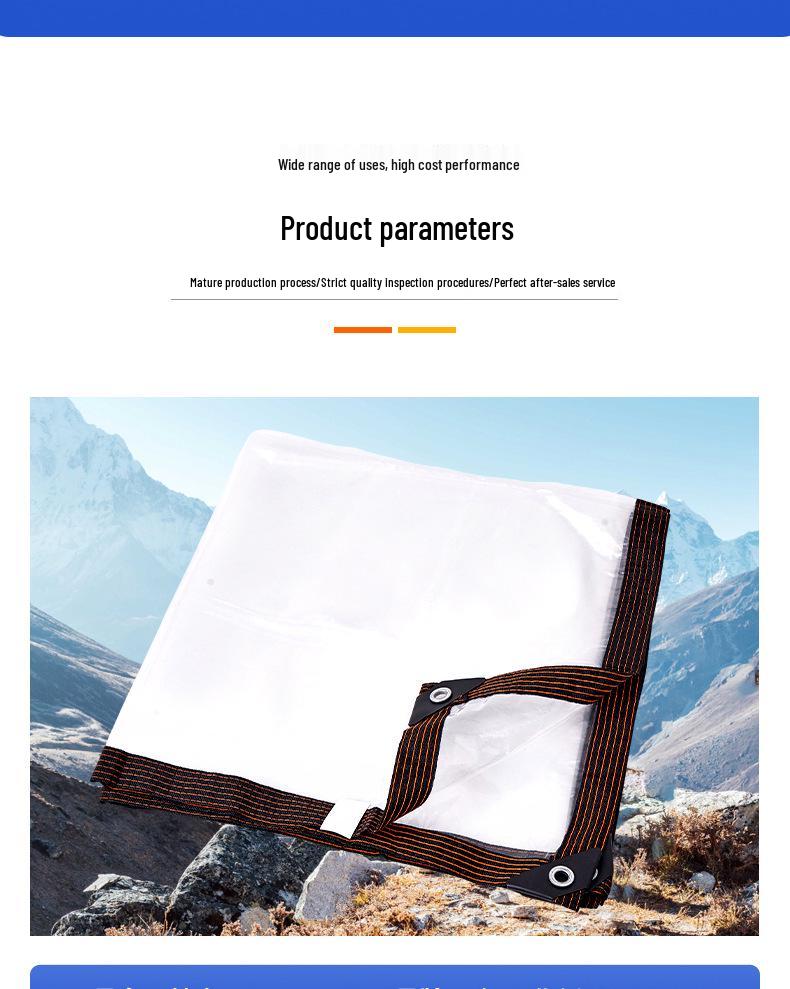 Prelată PE Groasă Transparentă Impermeabilă: Husă de ploaie de exterior rezistentă la vânt, termoizolantă și rezistentă la umiditate