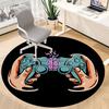 1PC Gamer Controller Office Round Area Rug, Mat Suitable For Office, Under Office Chairs Bedroom Living Room Home Decor, Room Deco