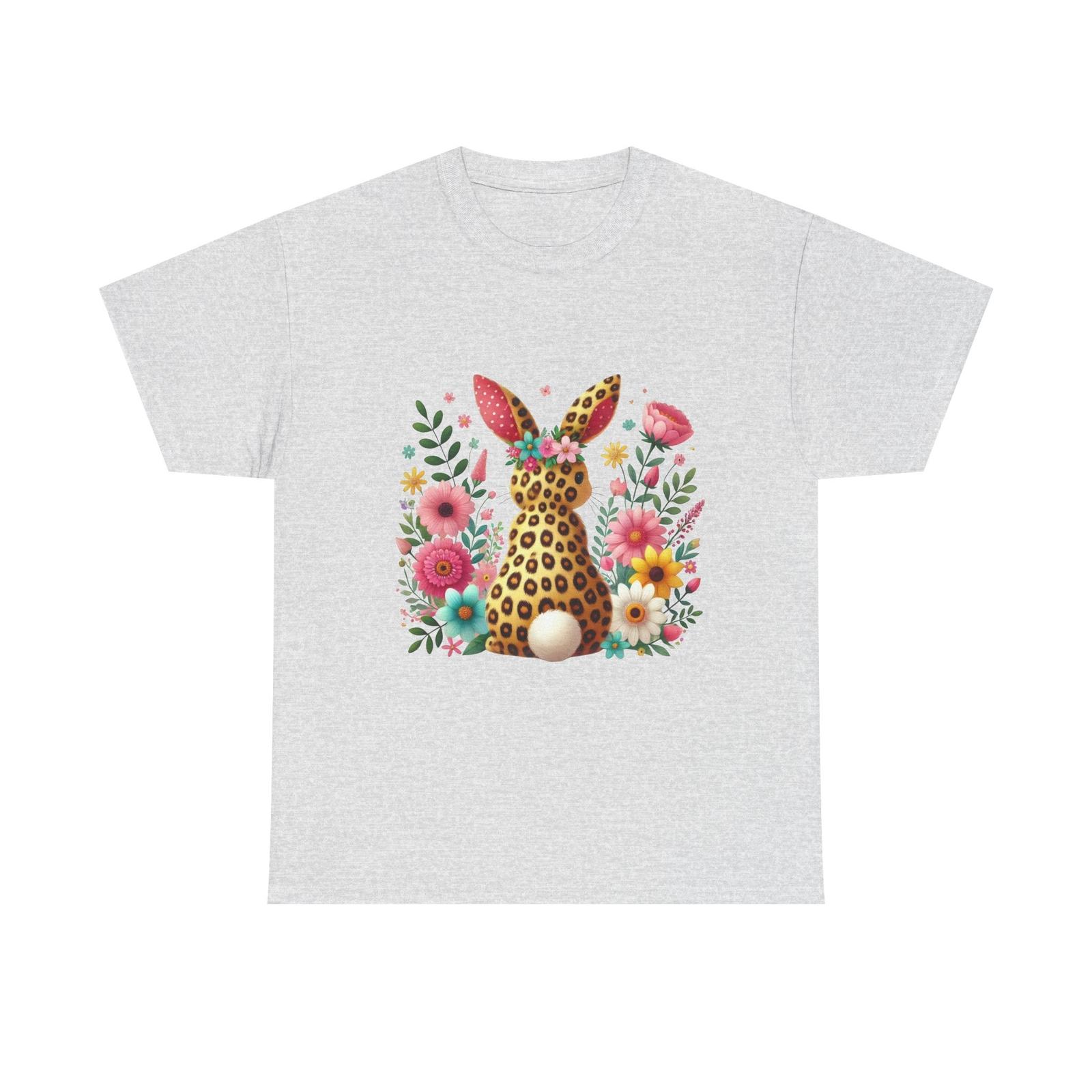 Floral Leopard Bunny Shirt, Cute Bunny Shirt, Easter Bunny T-Shirt, Happy Easter 4XL