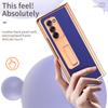 Anti -Scratch Plating Leather Cover Case For Samsung Galaxy Z Fold 4 3 Fold4 Fold2 Fold3 Fold 2 5g Glass Protector Film Coque
