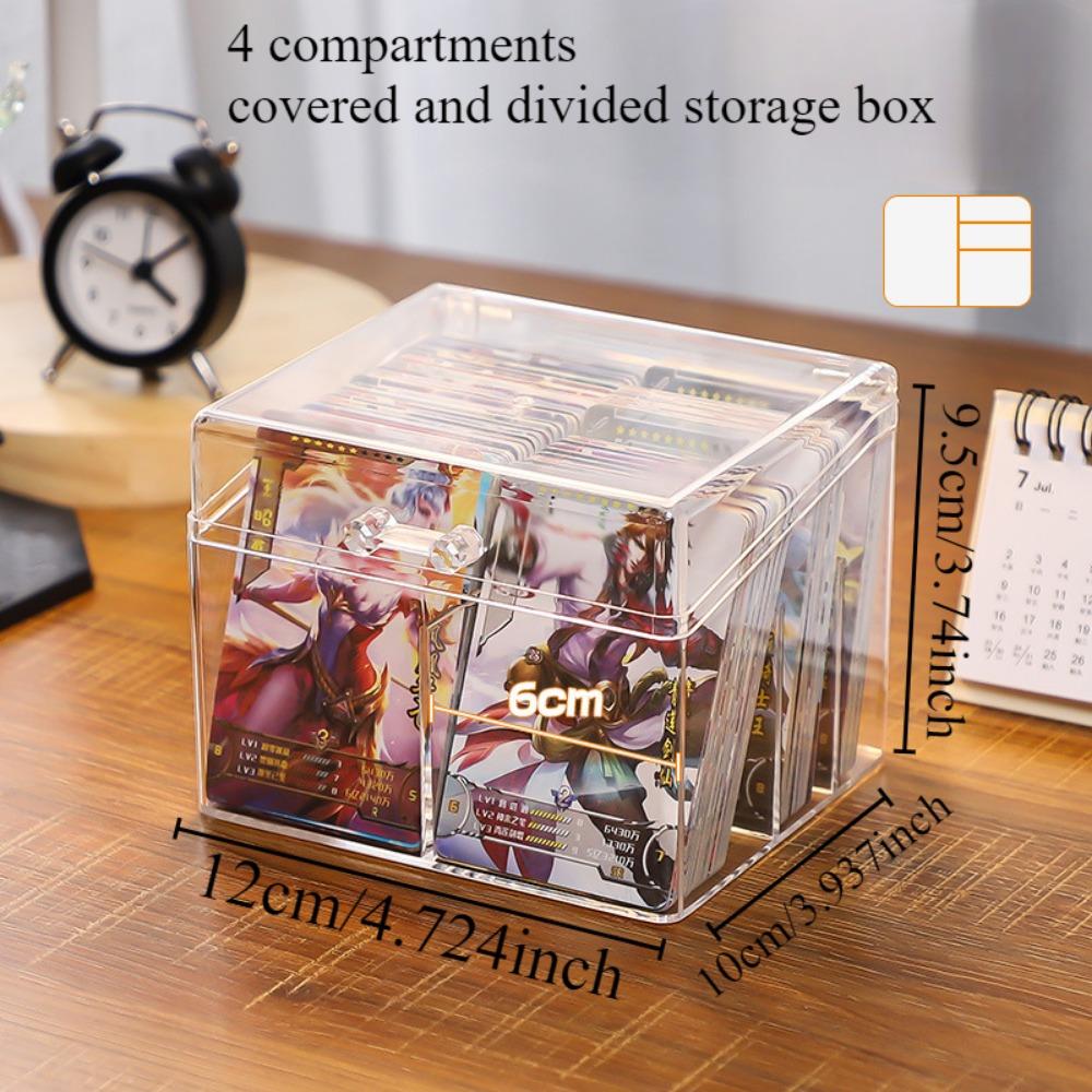 Слепая коробка коробка для хранения карт акриловая прозрачная коробка пузырьковый магазин самопечатная визитная карточка разделенная откидная крышка сортировочная коробка 1197₽