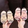 Nowe letnie buty dziecięce dla dziewczynek w wieku 0-3 lat z kokardką i kryształkami, antypoślizgowe, z miękką podeszwą, dla małych dzieci, sandały z zakrytymi palcami