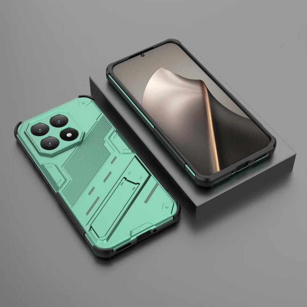 Armor Protect Stand Rugged Back Cover For Xiaomi 15T Pro 17 Pro Max Redmi Note 15 Pro Plus 15 15C Wireless Charging Phone Case