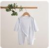 Tagless Double-Layer Cotton Newborn Bodysuit - Breathable, Thin Pajamas for Spring & Autumn
