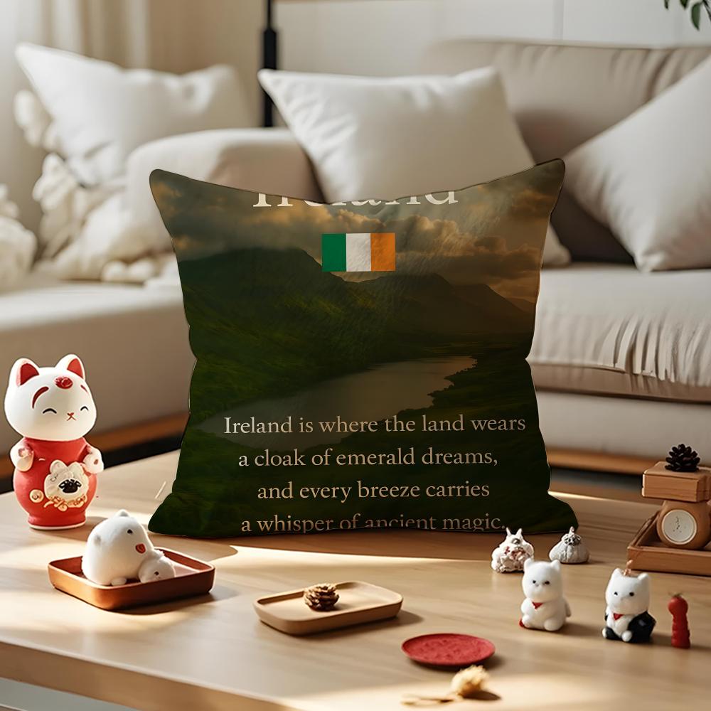 

Dutch Windmills & Tulips Cushion Cover Anti-dustmite Pillowcase Invisible Zipper Silky Short Plush Sofa Cushion Cover 30X30cm