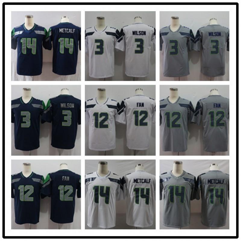 NFL Seattle Seahawks Custom Jersey Men Women Cotton Sportswear Fan Apparel Football Game Day Training