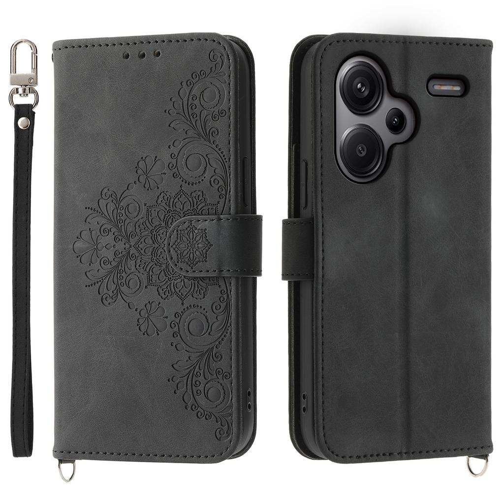 For Xiaomi Redmi Note 13 Pro+ 5G Case Crossbody Leather Phone Cover with Card Slots