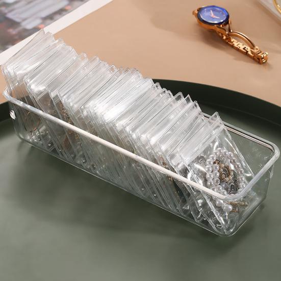 1 set de organizator de birou antioxidare de capacitate mare PS colier brățară inel cutie de depozitare cu sac sigilat consumabile dormitor