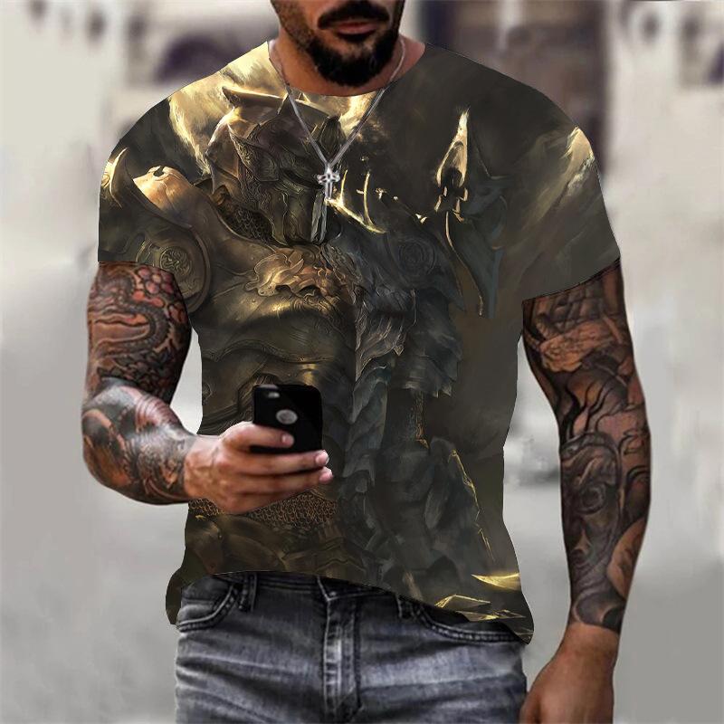 3D Dragon Print T-shirt Herr Kvinnor Casual Sommar Djur T-shirt Man O-hals Kortärmad Lösa toppar Andas T-shirts för par