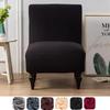 Nordic Style Solid Color Spandex Armless Chair Cover Stretch Elastic Sofa Slipcovers Single Couch Protector