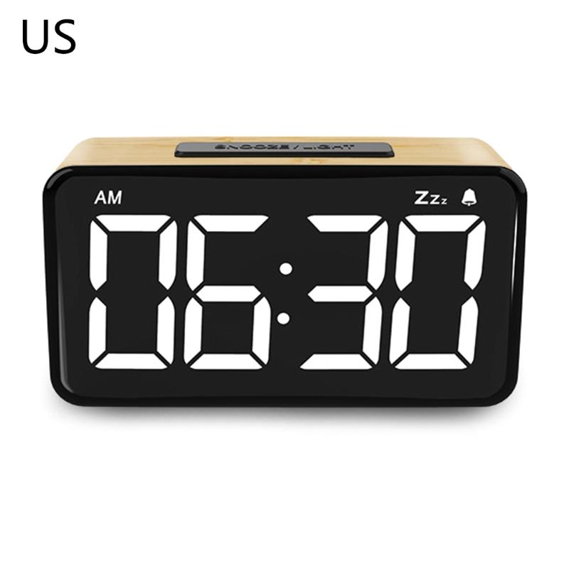 

Digital Alarm Clock Large Display LED Electronic Clocks with Snooze 12/24H Dual Alarm Desktop Clock Simple Style Clock