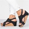 Women Sandals  Platform Sandals Wedges Shoes For Women Heels Sandalias Mujer Summer Shoes Leather Wedge Heels Sandals 43