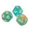 3PCS Astrological Dice Set 12 Sides Glitter Rune Dice Easy to Read for Table Board Game Toys Type 4