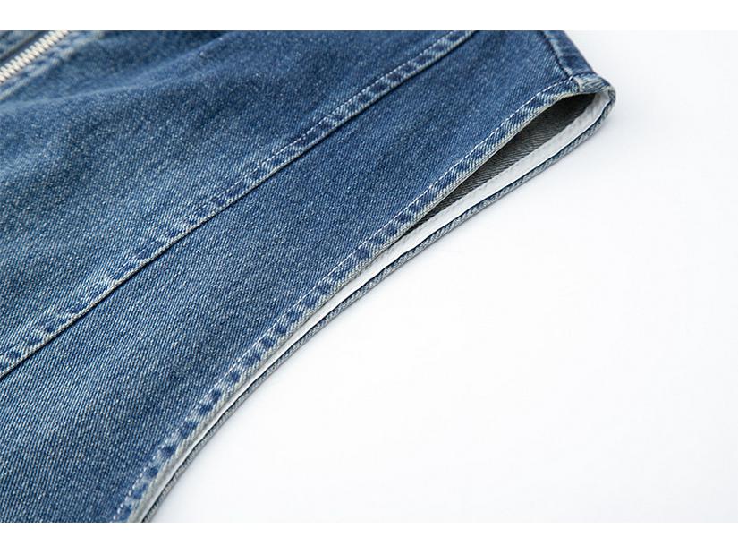 Women's Spring/Autumn 2025 European Style Denim Vest - High-End Casual Layered Sleeveless Jacket