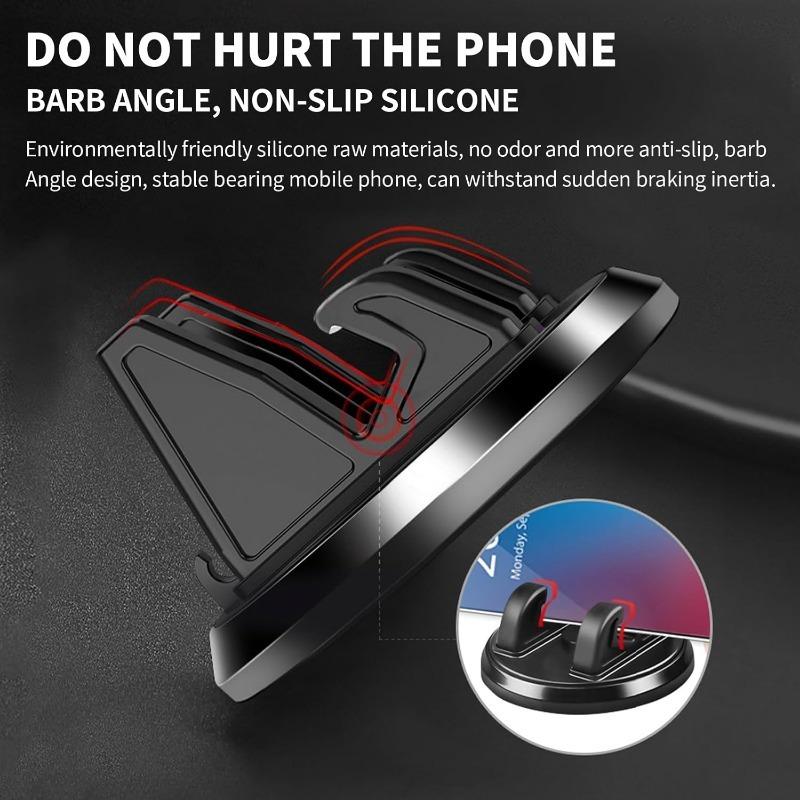 Universal Car Accessories Phone Holder Rotatable Bracket Anti Slip Mobile 360 Degree Installation Dashboard GPS Navigation