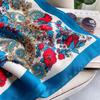 110*110Cm Russian Style Floral Print Square Scarf Women Traditional Ukrainian Shawl Babushka Bnadana Handkerchief Ethnic Scarves