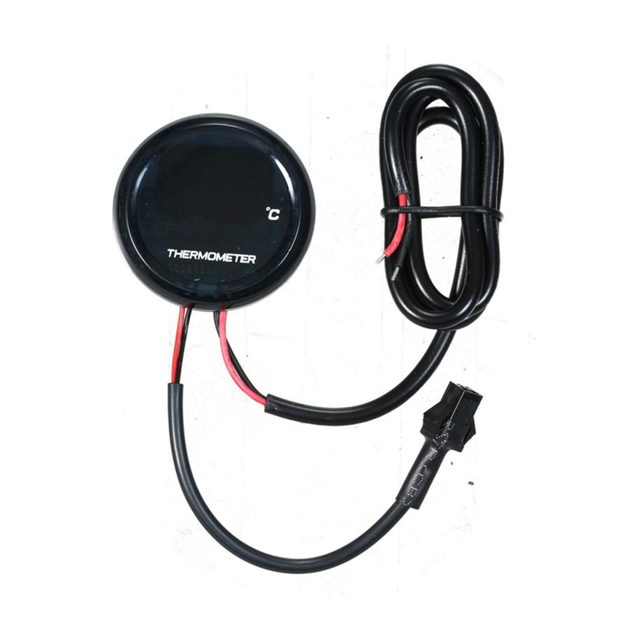 Universal Motorcycle Thermometer Instruments Water Temp Temperature LED Digital Display Gauge Meter With 18mm Temp Temperature Sensor Adapter