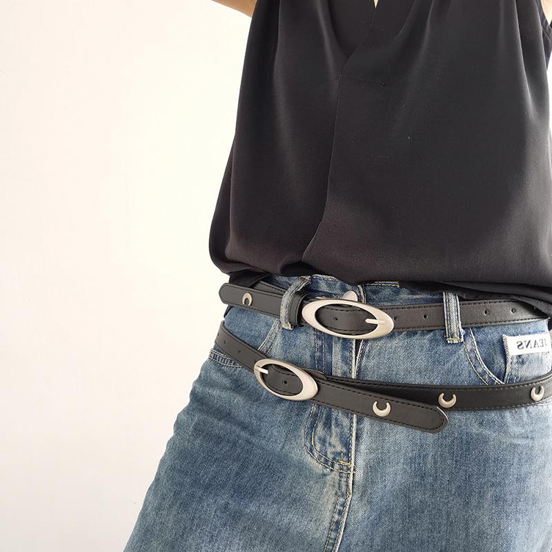 

Винтажный ремень Луна Звезда Панк Украшение Пряжка для пары Металл Мужской и Женский Ремень из искусственной кожи Ремень для джинсов и брюк