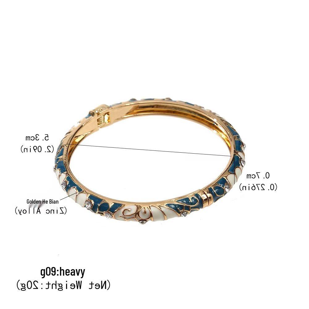 Crystal Inlaid Flower Enamel Bracelet: Elegant & Versatile Accessory