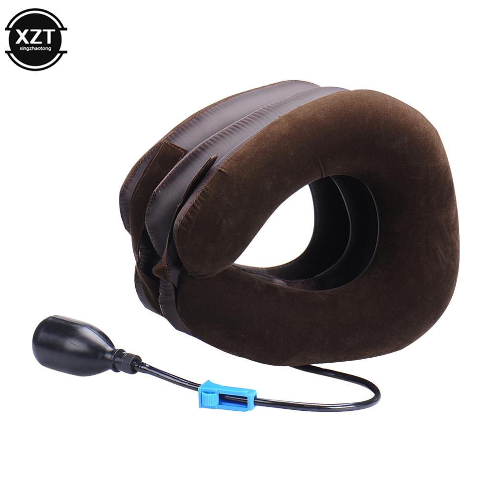 Neck Massager 3 Layer Inflatable Air Cervical Neck Traction Support PainStress Relief Neck Collar Pillow Neck Stretching Brace