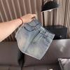 2024 Hot Rhinestone Denim Mini Skirt: Slimming Spicy Girl Summer Style for Women