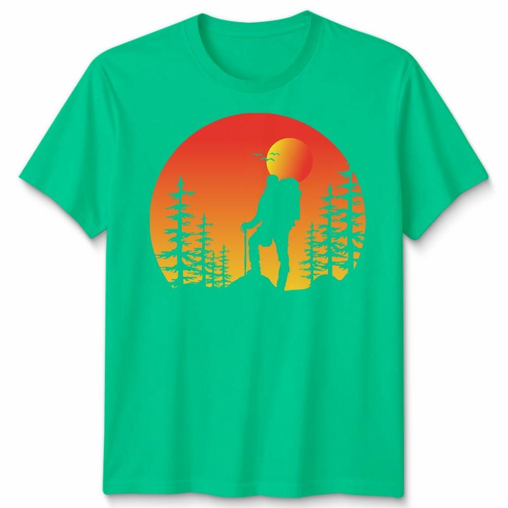 Hiker Silhouette Hiking Outdoors Unisexs Tshirt Unisexs Graphic Nature Adventure S