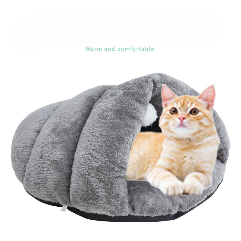 Cat Nest  Pet Nest  Warm All-season  Triangular Cat Nest with Hair Ball  Semi-enclosed Cat Sleeping Bag Nest