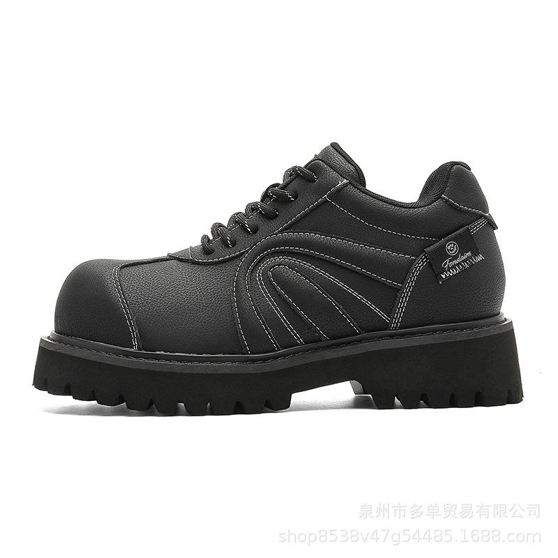 

Hong Kong style casual big head shoes Mickey Derby young hairstylist wide feet British yuppie thick sole advanced sense 36 чёрный
