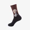 Oil painting medium tube socks European and American adult socks Women's trend stockings Men's autumn and winter cotton socks