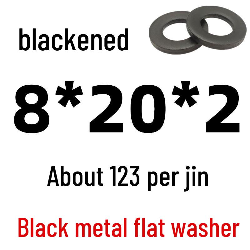Thickened Black Iron Flat Washer for Screws, Non-standard Round Design