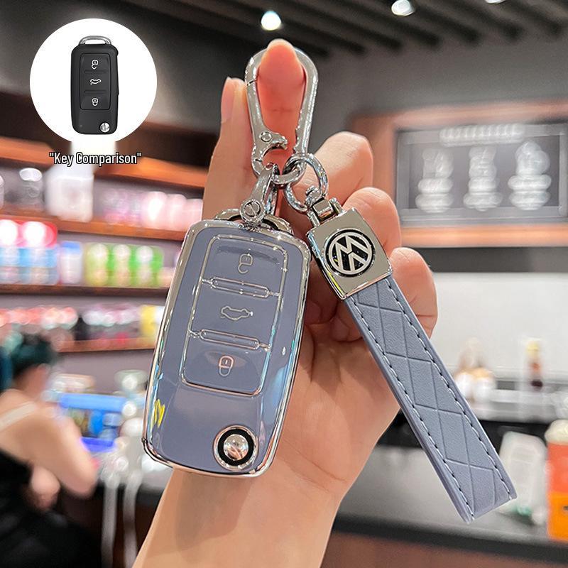 Volkswagen Key Cover: Fits Sagitar, Lavida, Jetta, Passat, Bora, Tiguan – Unisex Car Key Shell