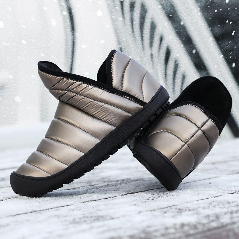 

Зимние мужские водонепроницаемые ботинки, легкие мужские кроссовки, зимние ботинки, теплые хлопковые ботинки для пары, сохраняющие тепло, непромокаемая обувь для защиты от песка 41