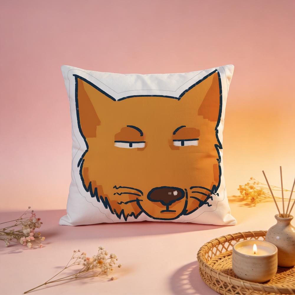 Cute Wild Tibetan Fox Art Cushion Cover Comfortable Durable Pillow Cover MultiScene for Home Office Car Sofa
