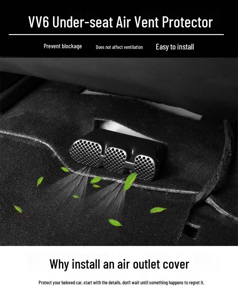 Rear AC Vent Protective Cover for Great Wall Wey VV6: Anti-Clog, Anti-Leak, Anti-Block Design.
