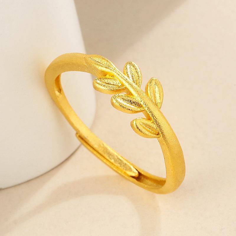 

Кольцо любовь попутного ветра, безопасные благие пожелания, лист колосья ретро простой живой женский бриллиант