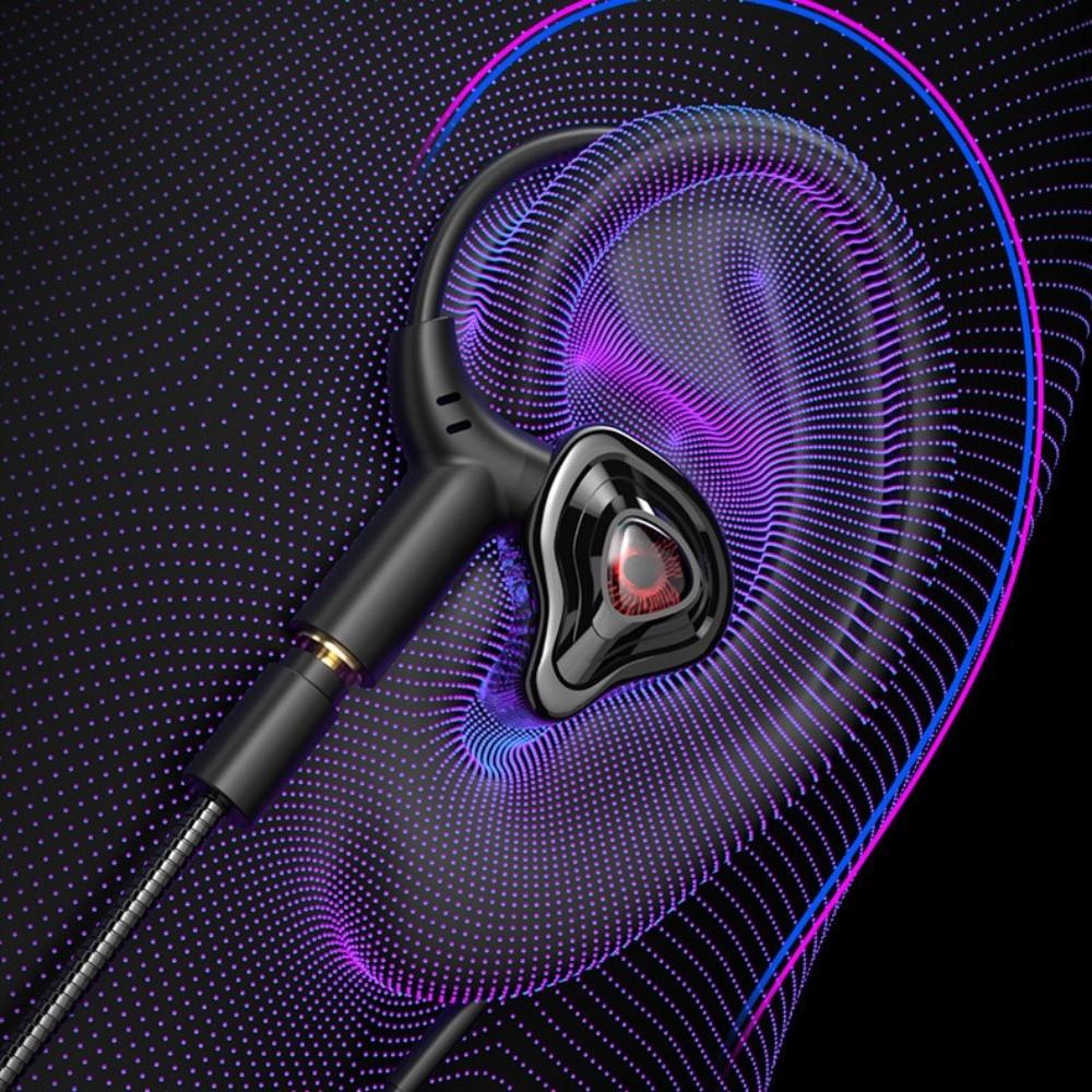 Dual Mic Wired Headset 3.5mm/Type C Earpiece Headset Wired Earphone  Mobile Phone/Tablet/Computer