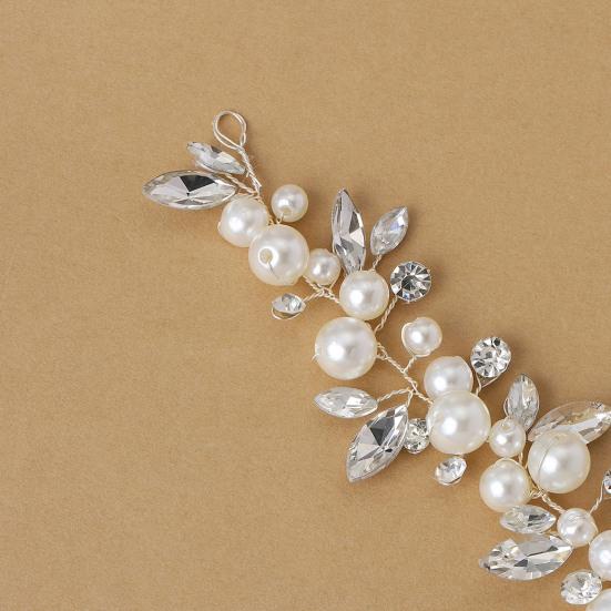 Bride Wedding Headdress Rhinestone Princess Style Faux Pearl Stage Show Performance Hair Decoration Wired Bridesmaid Bride Wedding Hair Jewelry