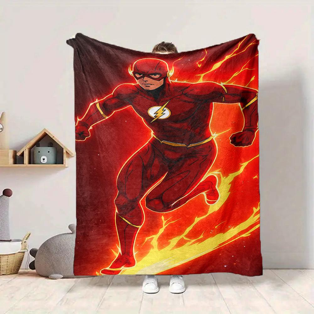 1 ks Flash, Speed Force Flanelová deka Měkká, Hřejivá a Útulná na Pohovku, Postel, Kancelář a Cestování Univerzální pro Všechna Roční Období Dárek, Vánoční dárek